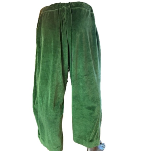 3X 1.State green velour pull on elastic waist lounge jogger pants with pockets - Picture 8 of 14